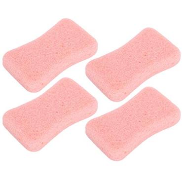 Imagem de ZJchao 4pcs Pedra de Pedra -pomes para Pés de Removedor de Calos Pedicure File File Hard Esfoliador Com Design Ergonômico Pedra de pé para Pés Brilhantes e Suaves (Rosa)