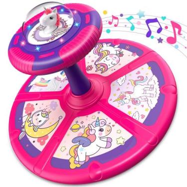Imagem de Sit and Spin Toy Flooyes Unicorn com LED e música de 1 a 4 anos