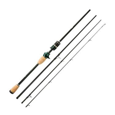 Imagem de Vara de Pesca de Viagem Vara de pesca carbono 4-5 seções fundição 1.8m/2.4m portátil vara viagem varas equipamento(1.8m)