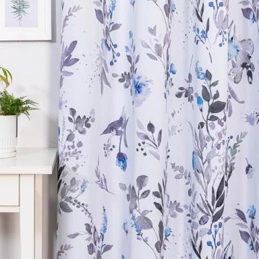 Imagem de Cortinas MYSKY HOME Blue Floral Blackout 160x160cm 2 painéis