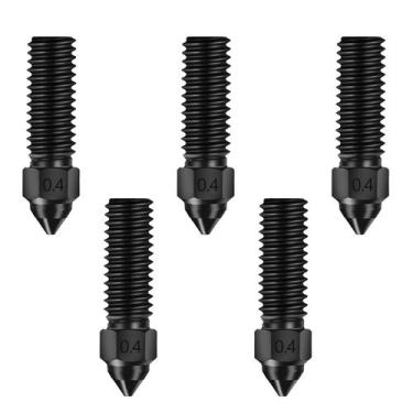 Imagem de Kit de bicos de aço temperado para impressora 3D de 0,4 mm para realid