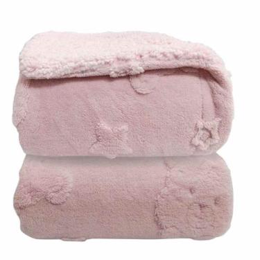 Imagem de Cobertor Aconchegante Microfibra E Sherpa Bebê Relevo Urso - Laço Bebê