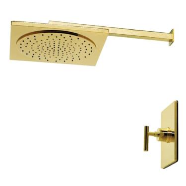 Imagem de Kingston Brass KB8342CMLSO Torneira de chuveiro balanceada de pressão de manípulo único Manhattan, latão polido