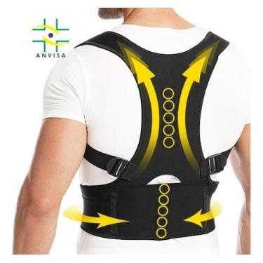 Imagem de Corretor De Postura Coluna Lombar Reforçada Cinta Magnético M - MB FIT