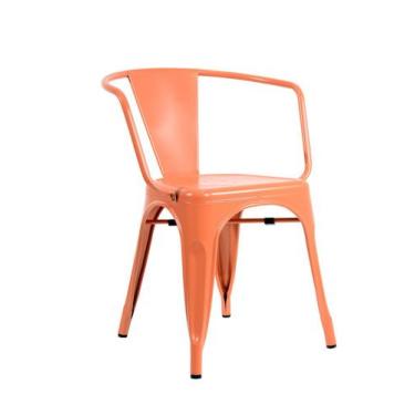 Imagem de Cadeira Tolix Com Braços - Cor Laranja - shopshop