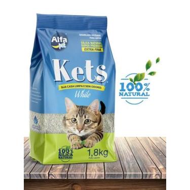 Imagem de Alfa Pet Granulado Higiênico Kets White Sensitive Premium Para Gatos -