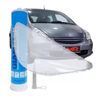 Imagem de Lente Farol Fit 2003 2004 2005 2006 2007 2008 Direito + Cola - MR