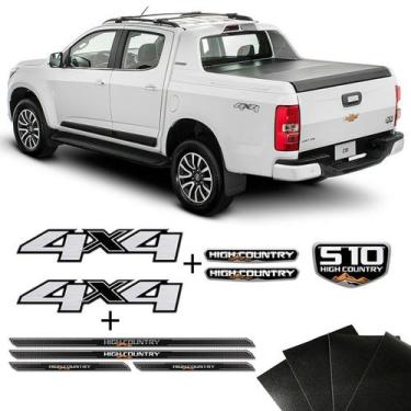 Imagem de Adesivos Resinado S10 High Country 4x4+ Soleira Black Over - SPORTINOX
