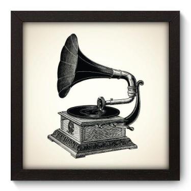 Imagem de Quadro Decorativo - Gramofone - 22cm x 22cm - 030qdgp - Allodi