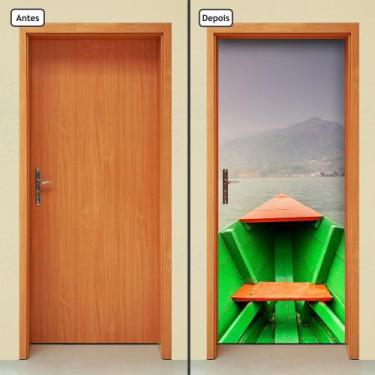 Imagem de Adesivo Decorativo de Porta - Barco - Pescador - 952cnpt - Allodi