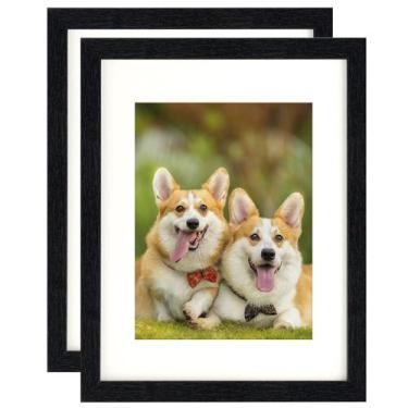 Imagem de Porta-retratos TOFOREVO Black Wood Grain 21x29,7 cm Conjunto de 2