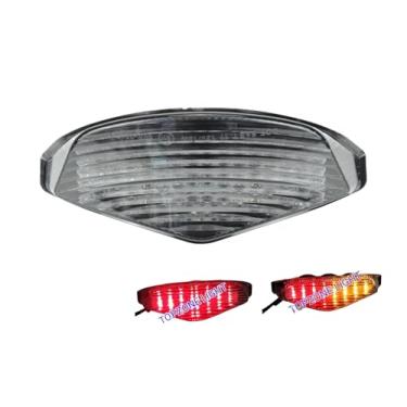 Imagem de TOPZONE Adequado para Ducati 2008-2014 MONSTER 696; 2011-2015 MONSTER 796; 2009-2013 MONSTER 1100/S/EVO; luz traseira de freio LED luz traseira de seta integrada; (Smoke)