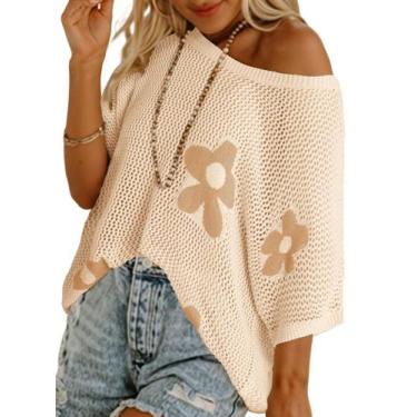 Imagem de Suéter feminino Dokotoo Floral Crochet Hollow Out 2025
