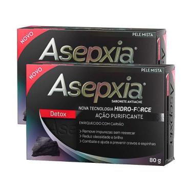 Imagem de Kit 2 Sabonete Asepxia Detox Ação Purificante 80g