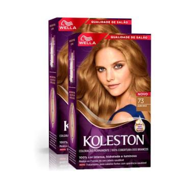 Imagem de Kit 2 Tinta de Cabelo Koleston Louro Avelã 73