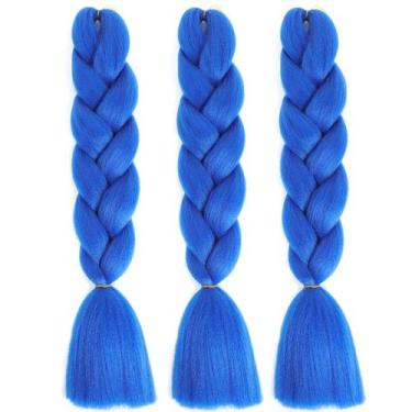 Imagem de Extensões de cabelo Herina Blue Braiding Hair For Braids 3 unidades