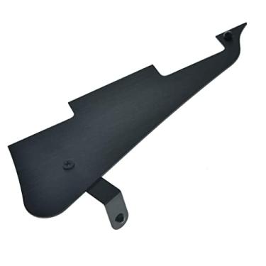Imagem de Dopro Placa de arranhão para guitarra elétrica LP anodizada de alumínio metálico com suporte preto serve para Epiphone Les Paul Black