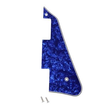 Imagem de Banworks 4 Ply Les Paul Pickguard LP Pickguard Placa contra arranhões 2 furos para guitarra elétrica para EUA Gibson Les Paul LP JT/HB-05 Blue Pearl