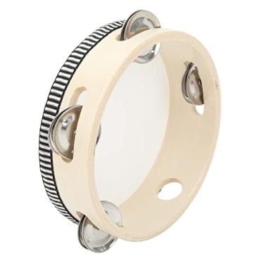 Imagem de Cryfokt Hand -held Pandeiro, Tambor de Pandeiro Melhora o Talento Musical 154mm Robusto para a Festa