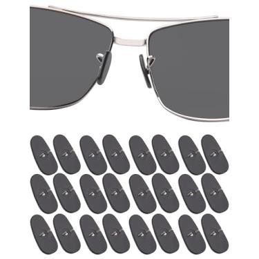 Imagem de DROGO 12 pares de almofadas de nariz de substituição de silicone macio preto para RayBan RB3025/RB3026/RB3044/RB3445/RB3516/RB3354/RB3478 óculos/óculos de sol, antiderrapante, não irrita a pele