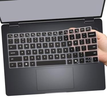Imagem de Capa de teclado para laptop 2025 Dell Pro 14 PC14250/14255, Dell Pro 14 Plus PB14250/14255, Dell Pro 14 Max MC14250/14255 35.6 cm (não serve para Dell Pro 14 PA14250) US teclado protetor-preto