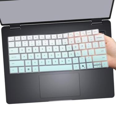 Imagem de Capa de teclado para laptop 2025 Dell Pro 14 PC14250/14255, Dell Pro 14 Plus PB14250/14255, Dell Pro 14 Max MC14250/14255 35.6 cm (não serve para Dell Pro 14 PA14250) US teclado protetor pele verde