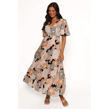 Imagem de Petal & Pup Vestido longo Tiarni feminino, Floral preto, GG