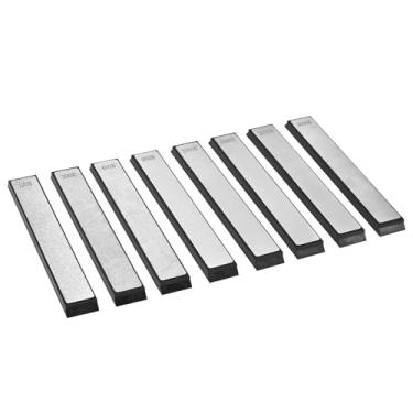 Imagem de 8 peças de pedras de amolar de diamante, conjunto profissional de pedras de amolar com base, 120/200/400/800/1000/1500/2000/3000 faca de cozinha