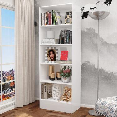 Imagem de Estante com 4 Prateleiras para Livros Clarice Branco