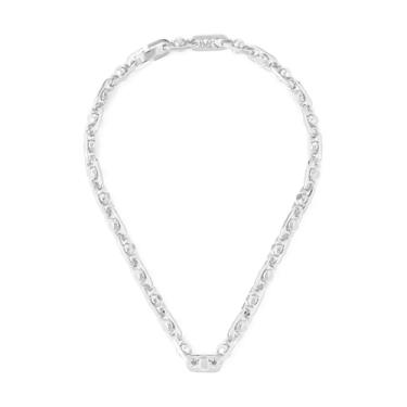 Imagem de Michael Kors Colar feminino Platinum Astor Link Chain, One Size, Latão, Sem Pedra Preciosa