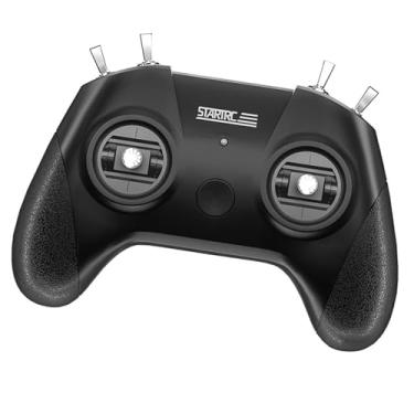 Imagem de oshhni Controlador de simulador de avião RC, joystick de metal, simulador de drone ergonômico, controle remoto USB profissional, fácil de usar, Preto