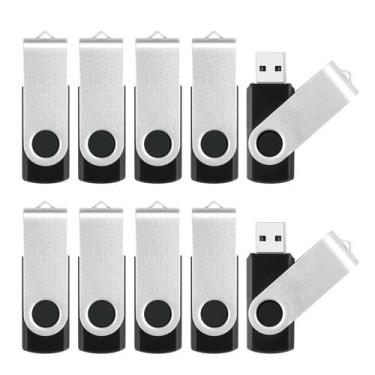 Imagem de Unidade flash USB MECHEER 8GB x 10 USB 2.0 Thumb Drive preta