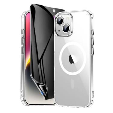 Imagem de Capa Capinha Case Magnética Carregamento por Indução E Película de Cerâmica Privacidade Fosca Para iPhone (iPhone 14)