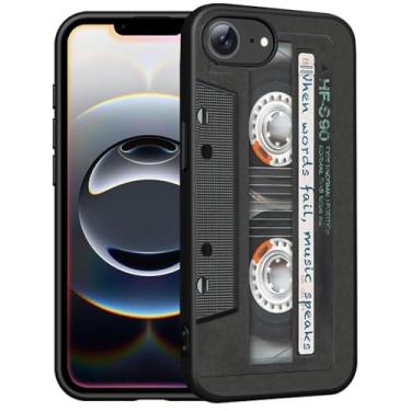 Imagem de FQTBCEARI Capa para iPhone 16e, capa de silicone fina com [forro de microfibra macio antiarranhões] capa protetora à prova de choque para iPhone 16e (6,1 polegadas 2025) - Rádio retrô