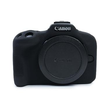 Imagem de MUZIRI KINOKOO Capa para EOS R50, capa protetora de silicone macio para câmera DSLR Canon EOS R50/EOSR50 - capa de transporte de borracha macia para EOS R50 - preta