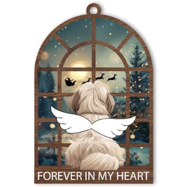 Imagem de BlinkWishes Enfeite de Natal de cachorro Shih Tzu, para dono de Shih Tzu, amante de Shih Tzu, mãe de cachorro, pai de Shih Tzu, ornamento memorial Shih Tzu presente para decoração de árvore de