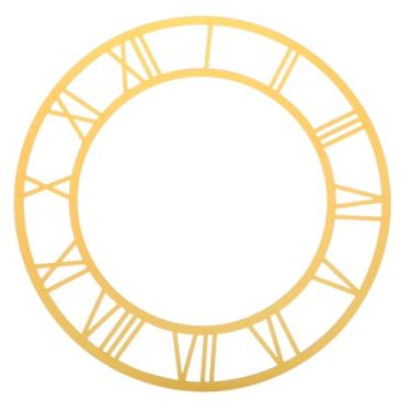 Imagem de jojofuny Algarismos romanos redondos acrílico espelho relógio de parede decalque elegante e moderno decoração de parede para sala de estar fácil de instalar face de relógio adesivo para casa e