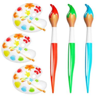 Imagem de Conjunto de balões, pincel grande inflável com paleta de cores, 6 unid
