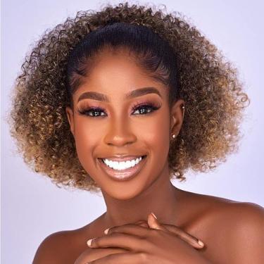 Imagem de Extensão de rabo de cavalo CECINILL Afro Puff Kinky Curly Synthetic