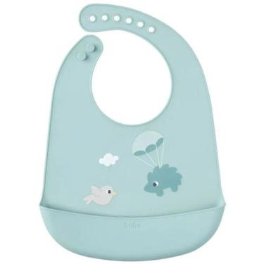 Imagem de Babador de Silicone com Pega Migalhas Cloudy - Verde - Buba