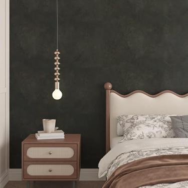 Imagem de Wallderful Papel de parede de concreto cinza carvão enferrujado descasque e cole papel de parede de cimento texturizado industrial escuro vintage papel de contato autoadesivo para bancadas, cozinha