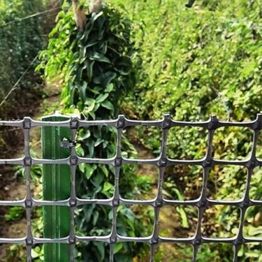 Imagem de Cerca De Jardim De Rolo De Malha De Arame Preto Plantas Vegetais Flores Plástico Hardware Pano Cerca De Construção De Segurança 1,5x10m, 3.0mm Thick, 1.2x10m(4x32.8ft)