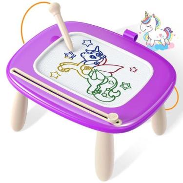 Imagem de Placa magnética de doodle Seimome para crianças de 1 a 2 anos - roxa