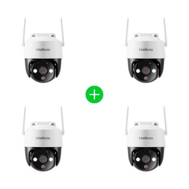 Imagem de Kit Câmera Inteligente IM7+3MP Branca Intelbras - 4 unidades