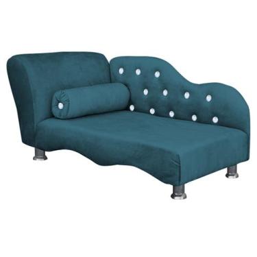 Imagem de Caminha Pet Luxo Divâ Strass Tecido Veludo Dinivi Decor - Las Patitas,