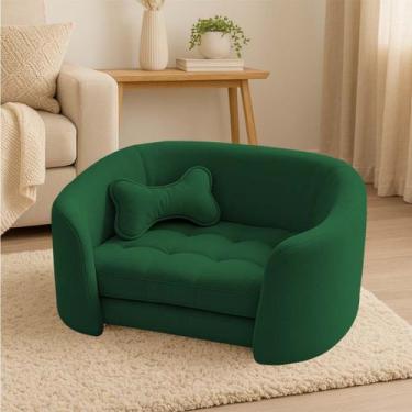 Imagem de Poltrona Cama Pet Luxo Mell Veludo Premium Para Cães E Gatos - Beatriz