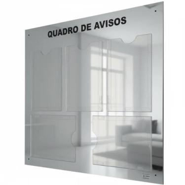 Imagem de Quadro de Avisos de Gestão e Informativo Premium 5 Displays A4 em ACM 