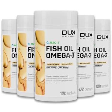 Imagem de Kit 5 Ômega 3 Dux Fish Oil 430mg 120 Cápsulas