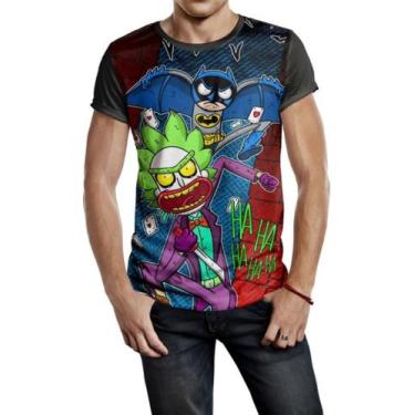 Imagem de Camiseta Masculina Rick And Morty Rick E Morty Ref:866 - smoke, Preto,