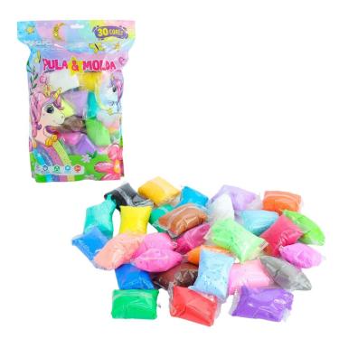 Imagem de Massinha de Modelar 30 Peças Pula Molda Unicórnio - Tudo em Caixa